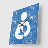 Pflegesymbol Quadratische Wanduhr (Winkel)