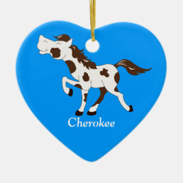 PFLEGEURSE Braun und Weiß, nach Maß dekoriert Keramik Ornament