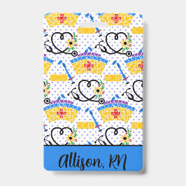 Pflegewerkzeuge für Polka Dots Berufliche ID Ausweis