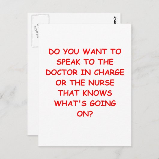 Pflegewitz Postkarte (Vorne/Hinten)