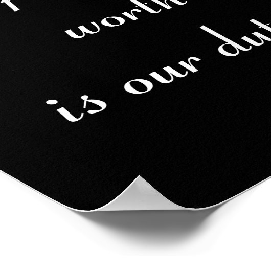 Pflicht: Der Stille Beobachter Poster (Ecke)