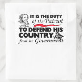 Pflicht des Patrioten! Rechteckiger Aufkleber (Tasche)