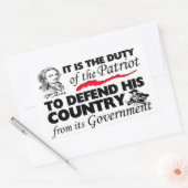 Pflicht des Patrioten! Rechteckiger Aufkleber (Umschlag)