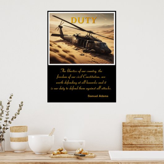 Pflicht: Gefallener Vogel im Sand Poster (Küche)