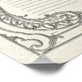 Pflichtenheft und Hochzeitszertifikat Poster (Ecke)