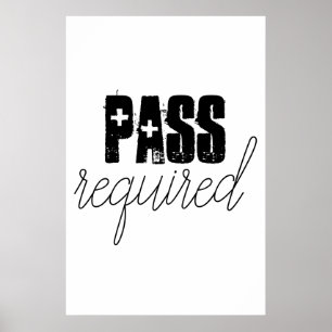 Pflichtmauer-Plakat für Schulbüros Poster