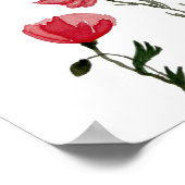 Pflöten - Blumendruck Poster (Ecke)