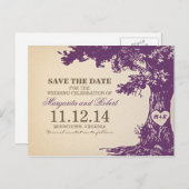 Pflücke, alte Eiche Save the Date Postkarten (Vorne/Hinten)