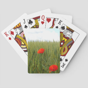 Pflücke auf klassischen Weizenfeld-Spielkarten Spielkarten