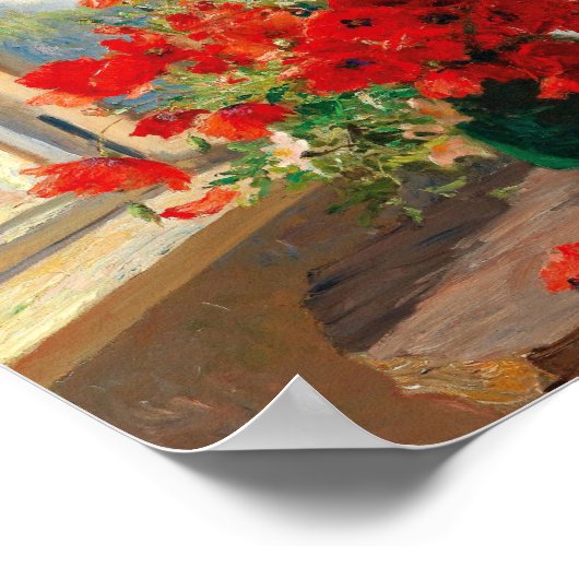 Pflücke im Fenster | Olga Wisinger-Florian Poster (Ecke)