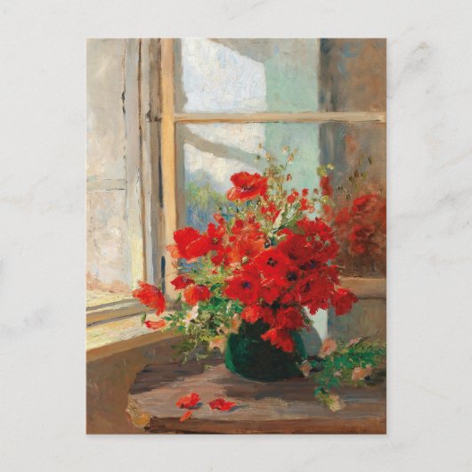 Pflücke im Fenster | Olga Wisinger-Florian Postkarte (Vorderseite)