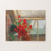 Pflücke im Fenster | Olga Wisinger-Florian Puzzle (Horizontal)