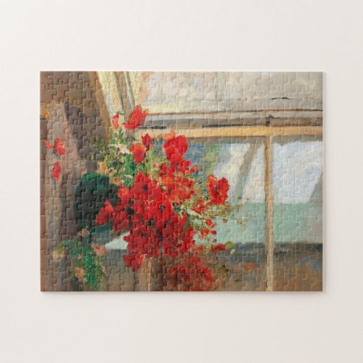Pflücke im Fenster | Olga Wisinger-Florian Puzzle (Horizontal)