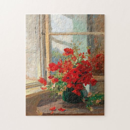 Pflücke im Fenster | Olga Wisinger-Florian Puzzle (Vertikal)