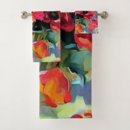 Pflücke in einer Glasvase Badhandtuch Set