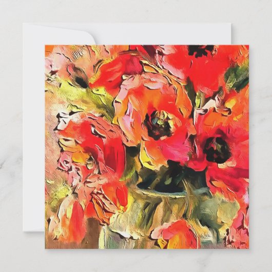 Pflücke in einer Glasvase Schwarzer Kontur Kunst Einladung (Vorderseite)