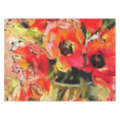 Pflücke in einer Glasvase Schwarzer Kontur Kunst Tischdecke (Vorderseite (Horizontal))