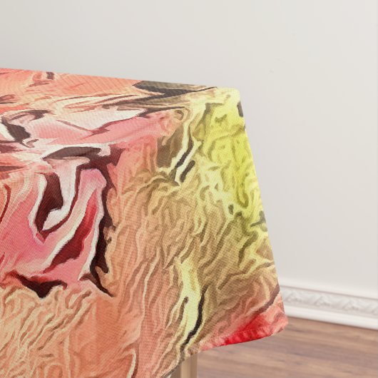 Pflücke in einer Glasvase Schwarzer Kontur Kunst Tischdecke (Beispiel)