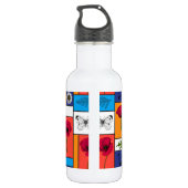 Pflücke in farbigen Schachteln Edelstahlflasche (Rückseite)