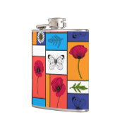 Pflücke in farbigen Schachteln Flachmann (Links)