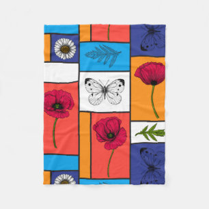 Pflücke in farbigen Schachteln Fleecedecke