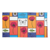 Pflücke in farbigen Schachteln Kissenbezug (Rückseite-Links)