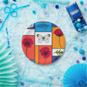 Pflücke in farbigen Schachteln Pappteller (Party)