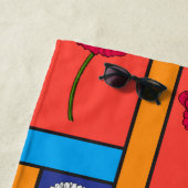 Pflücke in farbigen Schachteln Strandtuch (Beispiel)