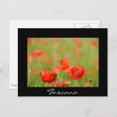 Pflücke in schwarzem Text der Toskana Postkarte (Vorne/Hinten)