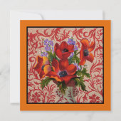 Pflücke mit einer orangen Grenzeinladung Einladung (Vorderseite)