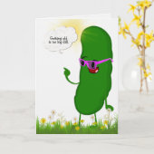 Pflücke mit rosa Brille zum Geburtstag Karte (Gelbe Blume)