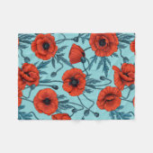 Pflücke, rot und blau am Pool blau Fleecedecke (Vorderseite (Horizontal))