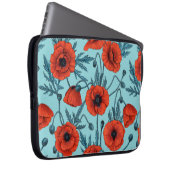 Pflücke, rot und blau am Pool blau Laptopschutzhülle (Vorne Rechts)