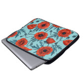 Pflücke, rot und blau am Pool blau Laptopschutzhülle (Vorne Knopf)