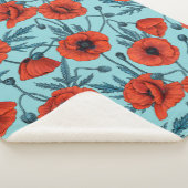 Pflücke, rot und blau am Pool blau Sherpadecke (3/4)