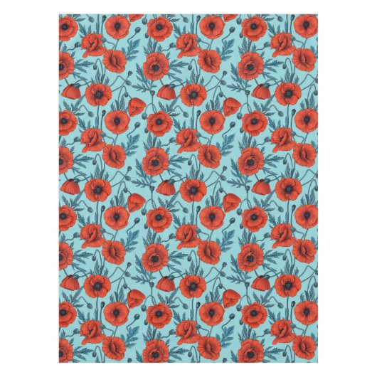 Pflücke, rot und blau am Pool blau Tischdecke (Vorderseite)