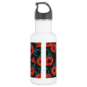 Pflücke, rot und blau auf schwarz edelstahlflasche (Rückseite)