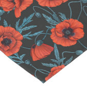 Pflücke, rot und blau auf schwarz kurzer tischläufer (Ecke)