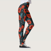 Pflücke, rot und blau auf schwarz leggings (Rechts)