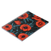 Pflücke, rot und blau auf schwarz notizblock (Linke Seite)