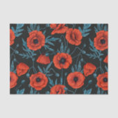 Pflücke, rot und blau auf schwarz seidenpapier (Vorderseite)