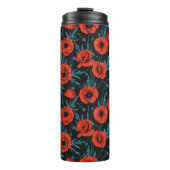 Pflücke, rot und blau auf schwarz thermosbecher (Vorderseite)