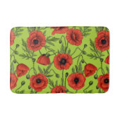 Pflücke, rot und grün auf Kalkgrün Badematte (Vorderseite)