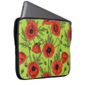 Pflücke, rot und grün auf Kalkgrün Laptopschutzhülle (Vorne Rechts)