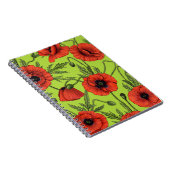 Pflücke, rot und grün auf Kalkgrün Notizblock (Rechte Seite)