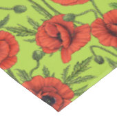 Pflücke, rot und grün auf Kalkgrün Tischdecke (Schrägansicht)