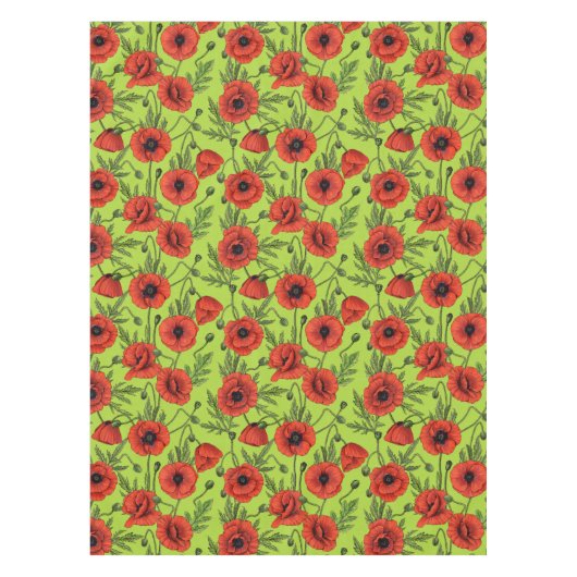 Pflücke, rot und grün auf Kalkgrün Tischdecke (Vorderseite)