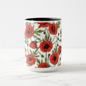 Pflücke, rot und grün auf weiß tasse (Zentrum)