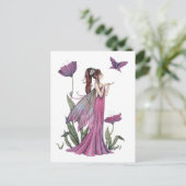 Pflücke von Amethyst Fairy und Schmetterling Postk Postkarte (Stehend Vorderseite)