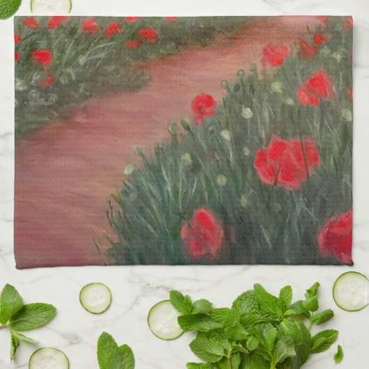 Pflücke vor dem Sturm Geschirrtuch (Gefaltet)